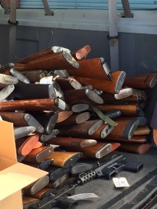 On the morning of Dec. 19, approximately 250 guns were exchanged for skateboards or gift-certificates. Photo Credit: Dennis Martinez